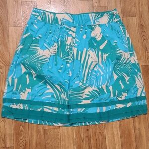 LOFT Tropical Printed Cotton Skirt - 00P (B1-X)